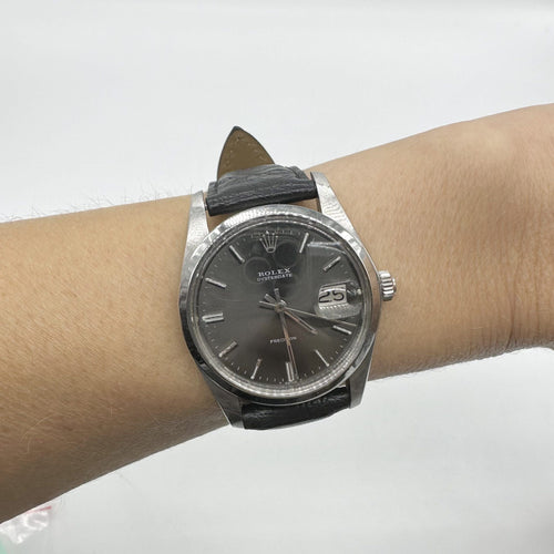 Montre ROLEX - Montre dame acier et cuir 58 Facettes Z1550058