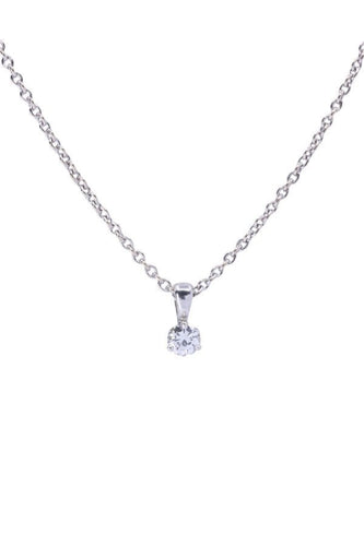 Collier collier or blanc diamant solitaire 58 Facettes 092941