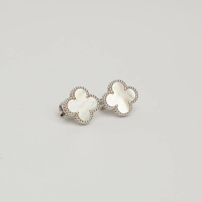 Van Cleef & Arpels - Earrings Vintage Alhambra Mother of pearl in white gold