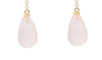 Boucles d'oreilles Boucles d’Oreilles Gouttes Quartz Rose 58 Facettes BO77
