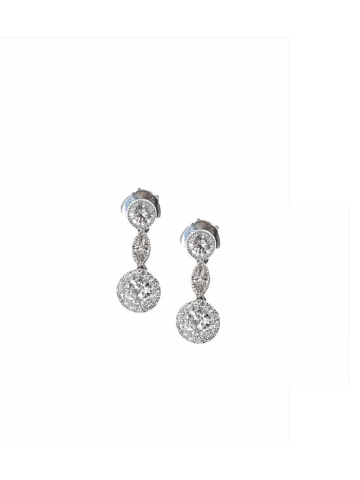 Boucles d'oreilles Boucles d'oreilles pendantes Marquise 58 Facettes