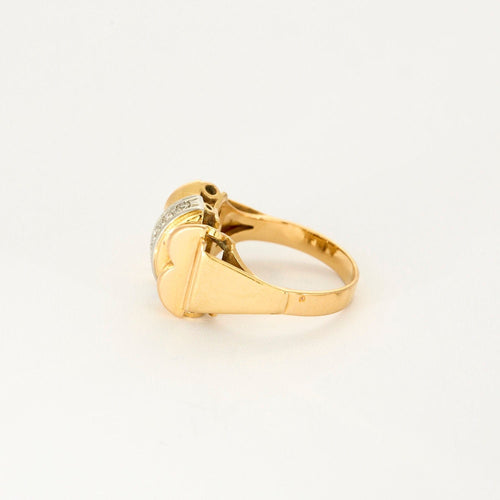 Bague 55 Bague Tank or jaune et diamants 58 Facettes LIS1935