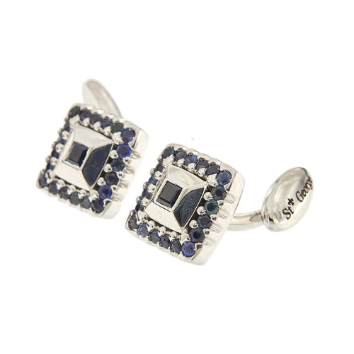 Boutons de manchette Boutons de manchette avec saphirs 58 Facettes 36483