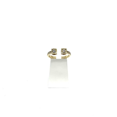 Bague 52 DINH VAN - Bague Cube or jaune et diamants 58 Facettes Z1351819