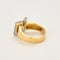 Bague 56 Bague or jaune et blanc et diamants 58 Facettes THI01582