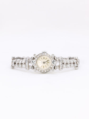 Montre Montre Art Deco or blanc platine diamants 58 Facettes 1088.1