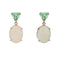 Boucles d'oreilles Boucles d'oreilles grenats mint et opales australiennes 58 Facettes 24-066