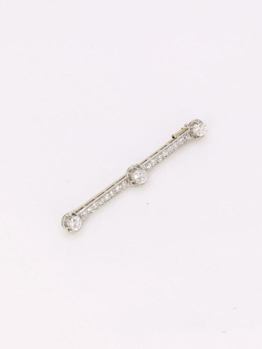 Broche Broche barrette Art Déco diamants taille ancienne 58 Facettes J433