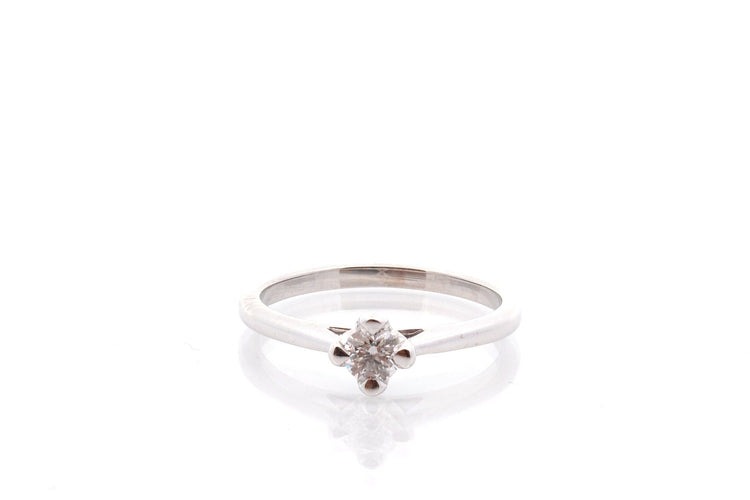 Bague 52 Solitaire diamant en or blanc 58 Facettes 26090