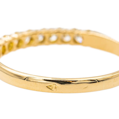 Bague 57.5 Bague Demi alliance Or jaune Diamant 58 Facettes 3618023CN