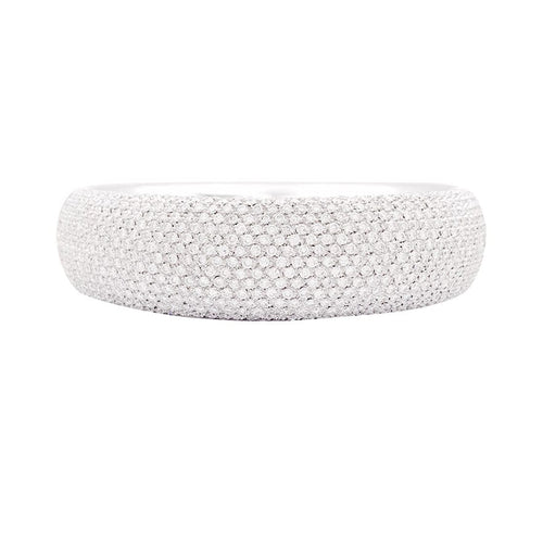 Bracelet Bracelet jonc en or blanc, pavage diamants. 58 Facettes 34080
