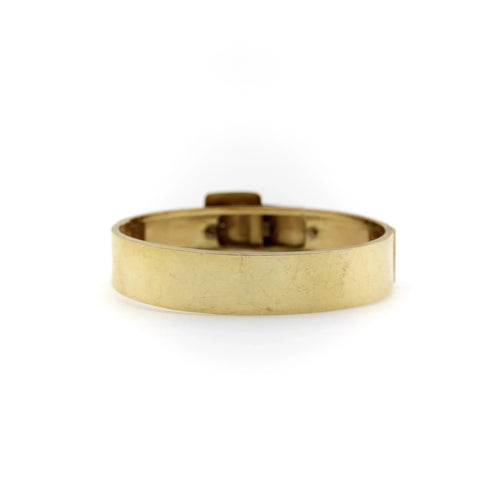 Bracelet Bracelet à boucle en or 14 carats avec émail bleu victorien 58 Facettes A2000K