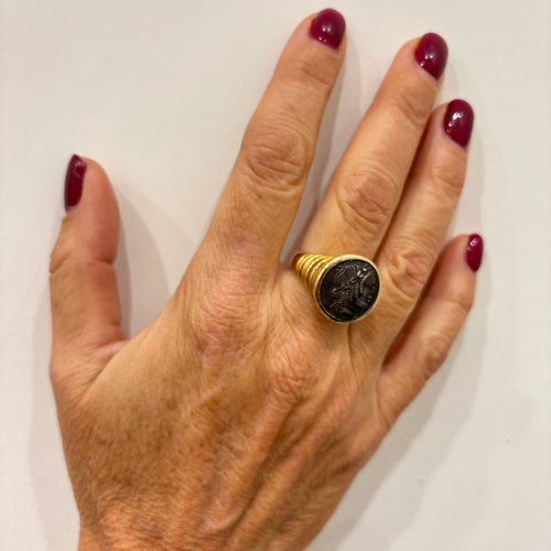 Bague 54 BULGARI - Bague pièce de monnaie, années 1980 58 Facettes