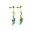 Boucles d'oreilles DAMIANI - Boucles d'oreilles en forme de cœur avec diamants et turquoises 58 Facettes 37515