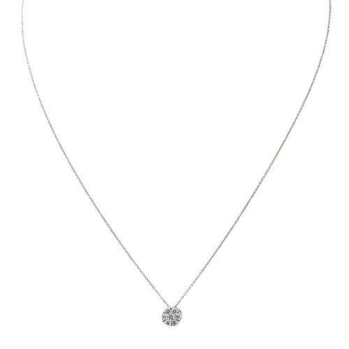 Collier Collier Chaîne + pendentif Or blanc Diamant 58 Facettes 3537735CN