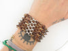 Bracelet bracelet HERMES manchette maillons argent et corne de buffle 58 Facettes 260371