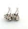 Boucles d'oreilles Boucles d'oreilles en platine avec émeraudes et diamants 58 Facettes