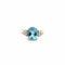 Bague 55 Solitaire or blanc aigue-marine et diamants 58 Facettes 81-GS33773-5
