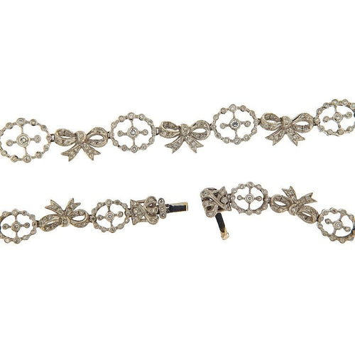 Collier Collier en or blanc avec diamants de 4,69 ct 58 Facettes G3834