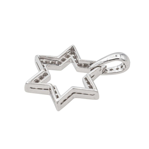 Pendentif Pendentif Etoile Or blanc Diamant 58 Facettes 3548167CN