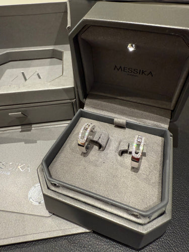 Boucles d'oreilles Messika - Créoles Move Pavées - Or blanc 58 Facettes 1.0000887/4