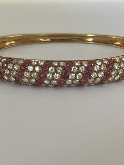 Bracelet Bracelet Jonc Or Jaune Diamants Rubis 58 Facettes 5470