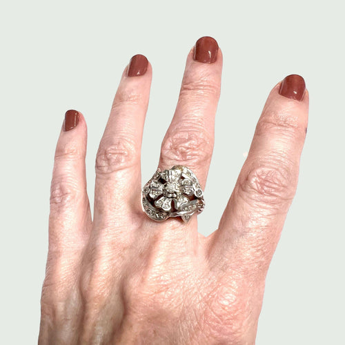 Bague 61.5 Bague Rétro Diamants 58 Facettes Q905A