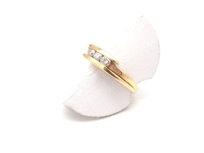 Bague 54 Bague or jaune et diamants 58 Facettes