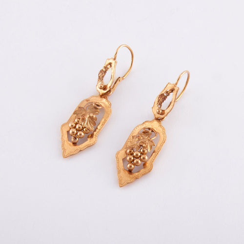 Boucles d'oreilles Paire de pendants d'oreilles, fin XIXème 58 Facettes