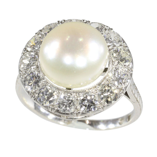 Bague 51 Perle du passé : une bague de fiançailles sertie de diamants datant des années 1930 58 Facettes 16046-0020