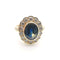Bague 56 Bague pompadour saphir et diamants 58 Facettes