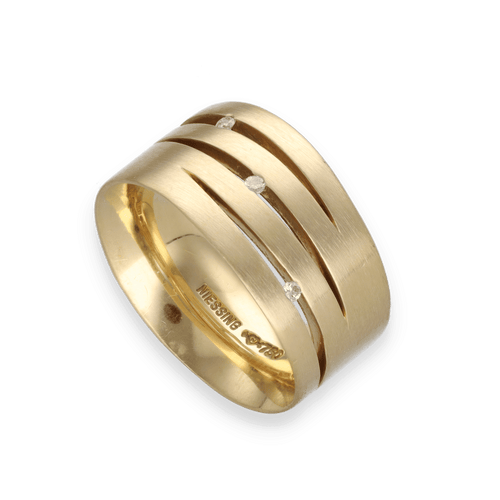 Bague 54,5 Bague Niessing Fontana – Or Jaune 18k – 3 Diamants env. 0,05 ct H-VS – Taille 54,5 58 Facettes FB11219