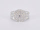 Bague 54 Bague entourage en or blanc avec diamants 58 Facettes 2041