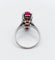 Bague 52 Bague Art Déco Platine et 6,70 carats cabochon rubis et diamant triangle (1950) 58 Facettes A05019