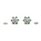Boucles d'oreilles Boucles d'oreilles Flocons - Or blanc, Emeraudes et Diamants 58 Facettes 250356R