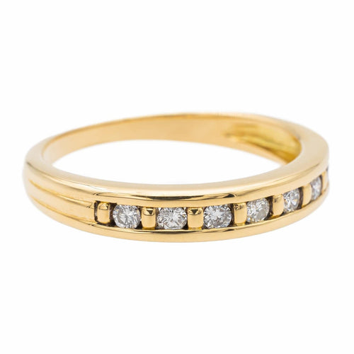 Bague 51 Bague Demi alliance Or jaune Diamant 58 Facettes 1733143CN