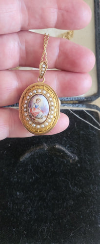 Pendentif Pendentif/Médaillon Napoléon III en or jaune et émail 58 Facettes
