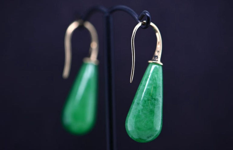 Boucles d'oreilles Boucles d'oreilles jade 58 Facettes