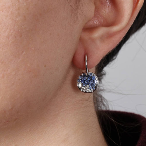 Boucles d'oreilles Boucles d'oreilles BLUE SKY en or blanc et diamants 58 Facettes D364818SO