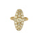 Bague 57 Bague en or jaune, blanc et diamants 58 Facettes ASN0490