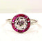 Bague 53 Bague Or blanc Diamants Rubis 58 Facettes AB242