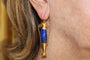 Boucles d'oreilles Boucles d'oreilles amphores antiques en or jaune et lapis-lazuli Castellani 58 Facettes 7684