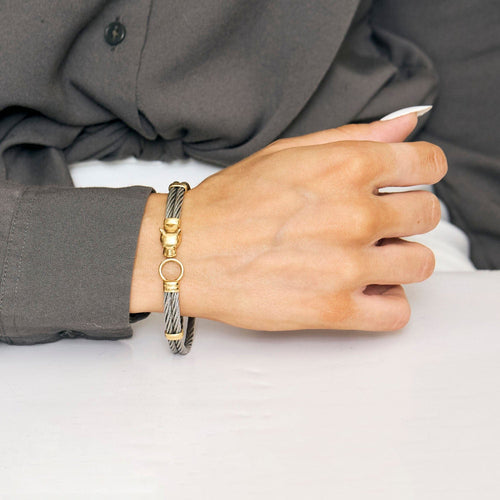 Bracelet Bracelet Félin en or jaune 58 Facettes LP1154