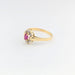 Bague 57.5 Marguerite en or jaune diamants et rubis 58 Facettes 31138