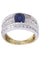 BAGUE MODERNE SAPHIR ET DIAMANTS 58 Facettes 095271