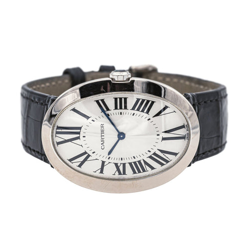 Montre Cartier Montre Baignoire Or blanc Saphir 58 Facettes 4031097RV