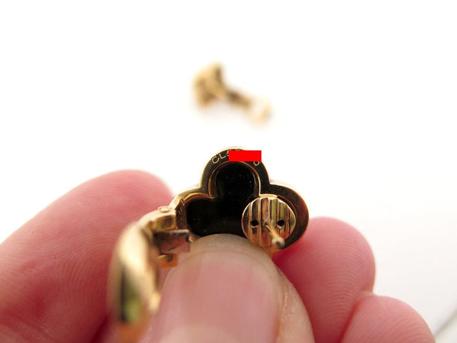 Boucles d'oreilles boucles d'oreilles VAN CLEEF & ARPELS pure alhambra en or jaune & onyx s 58 Facettes 271082