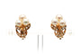 Boucles d'oreilles Boucles d'oreilles Art Déco or jaune serties de perles 58 Facettes 21823