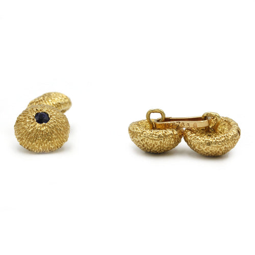 Boutons de manchette Van Cleef & Arpels - Boutons de Manchette Or Jaune Saphirs 58 Facettes