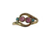 Bague 53 Bague Toi et Moi or jaune, tourmaline et turquoise 58 Facettes